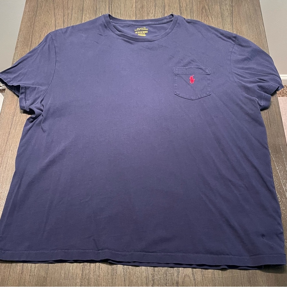 Polo by Ralph Lauren Men's Navy Tee with Red Logo